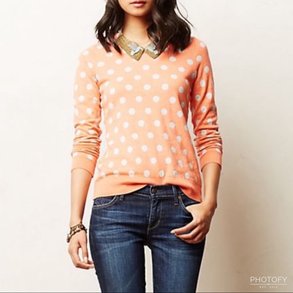 Anthropologie Sweaters - Anthropologie MOTH Polka Dot Pullover Sweater - M